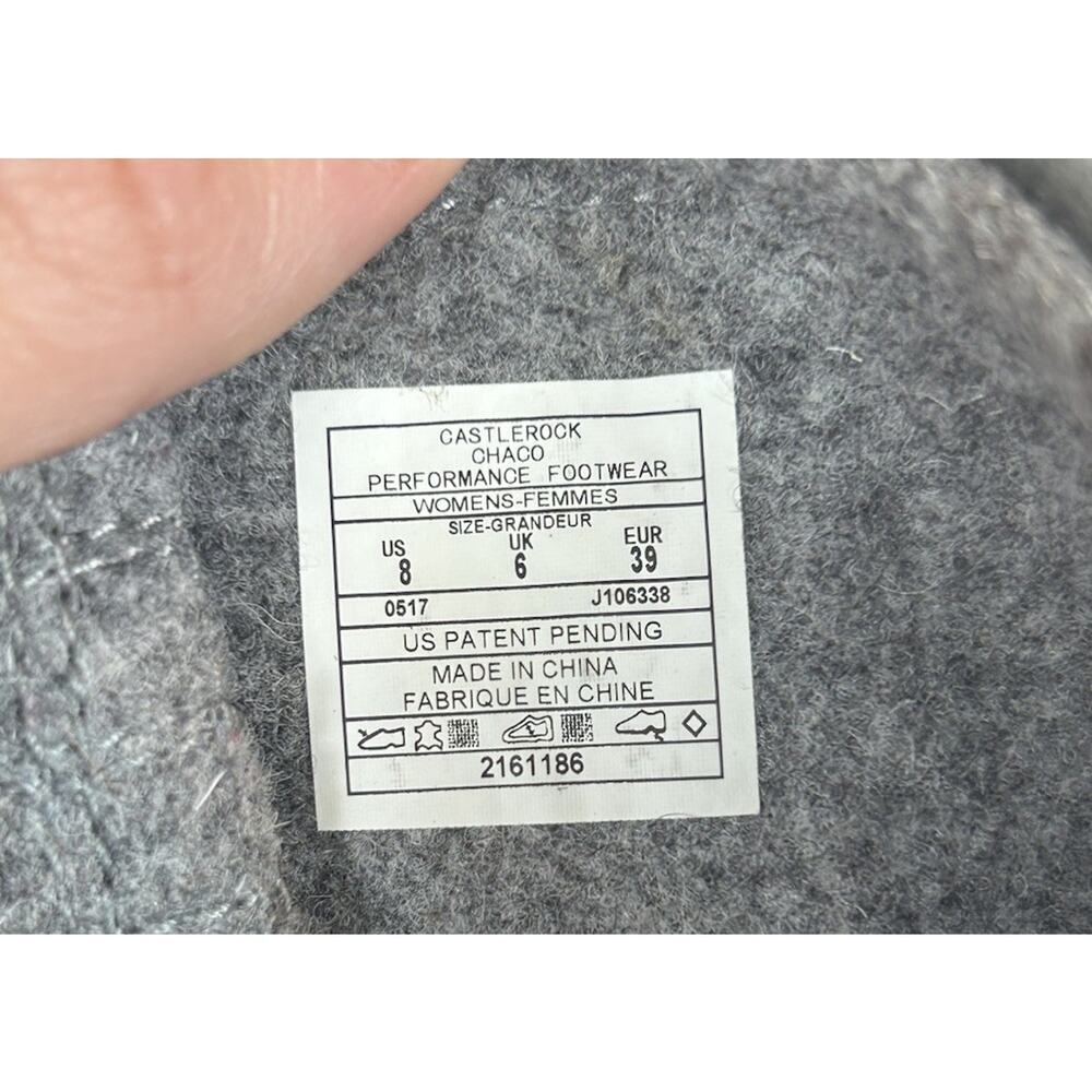 Chaco Hopi Waterproof Leather & Wool Boots Castlerock Gray Buckle Women’s US 8 - Picture 10 of 10